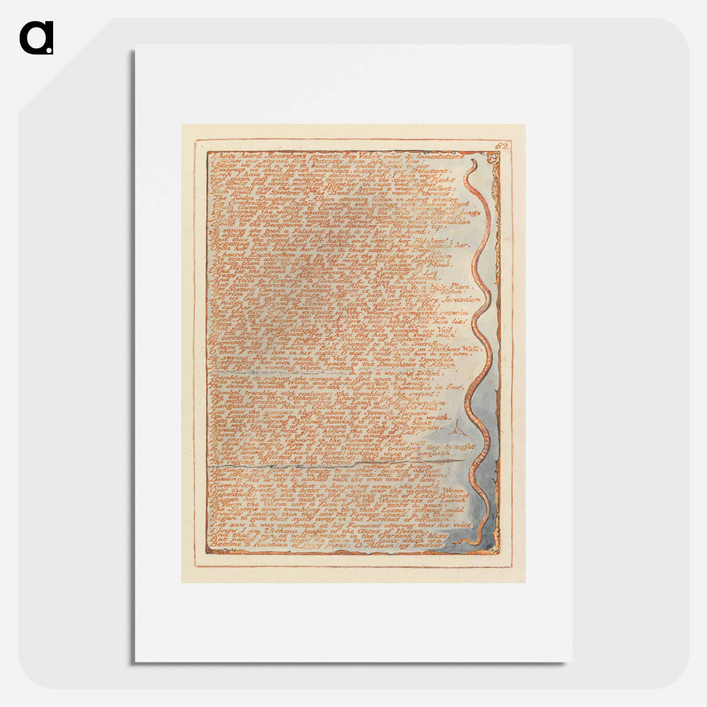 Jerusalem, Plate 82, "I have heard Jerusalems groans...." - William Blake Poster.