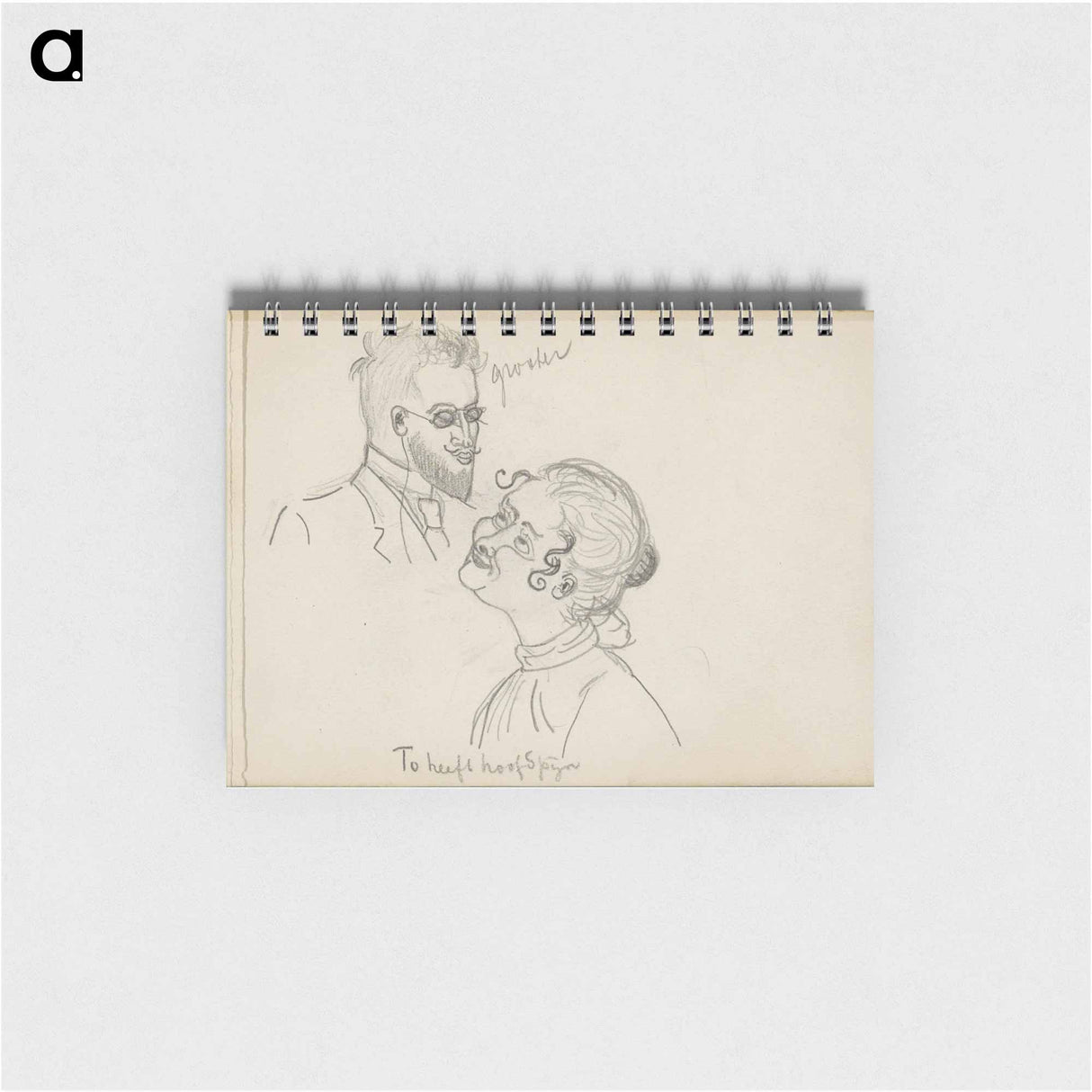 Karikaturale koppen van een man en vrouw by Julie de Graag - ユリー デ フラーハ Memo.