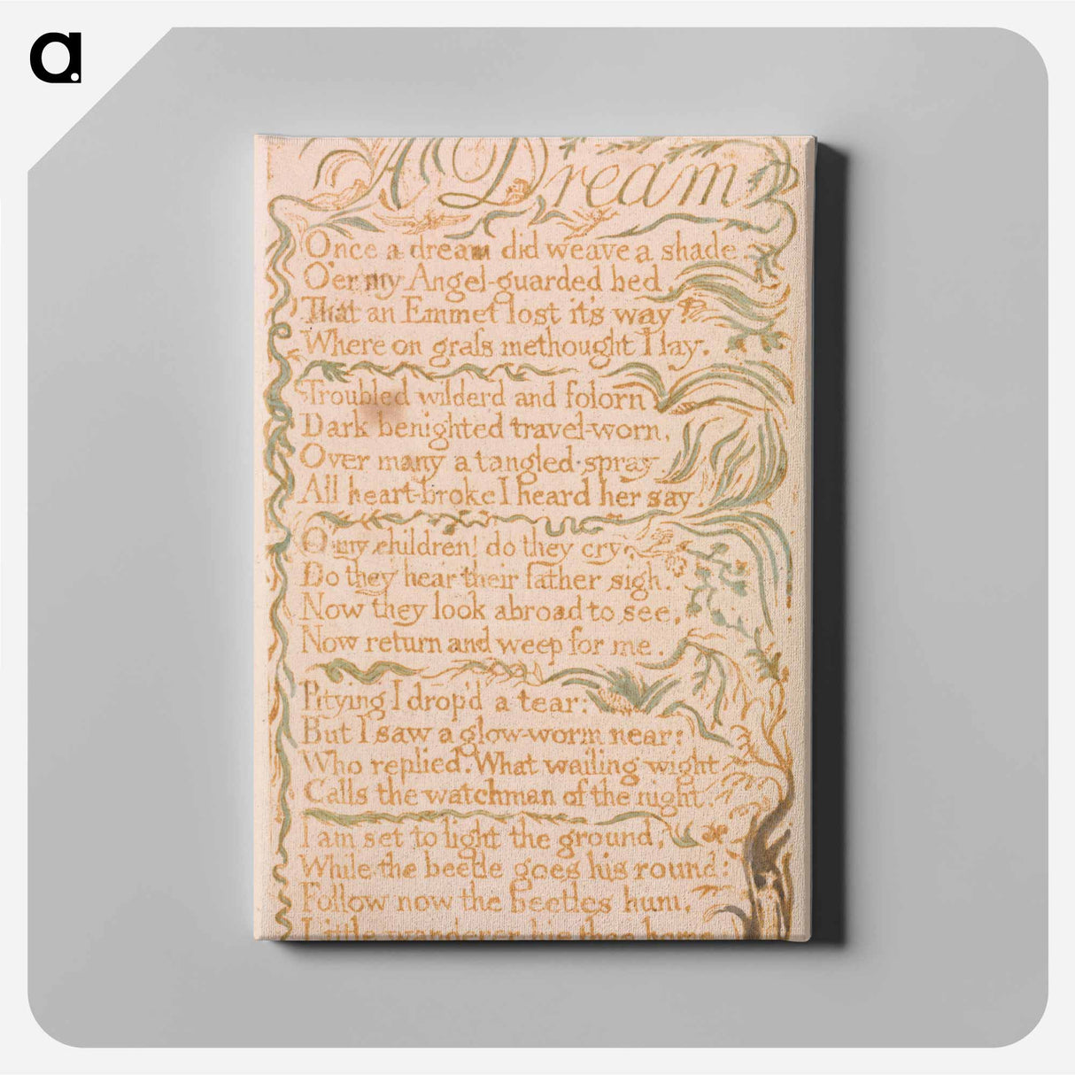 A Dream - William Blake Canvas.