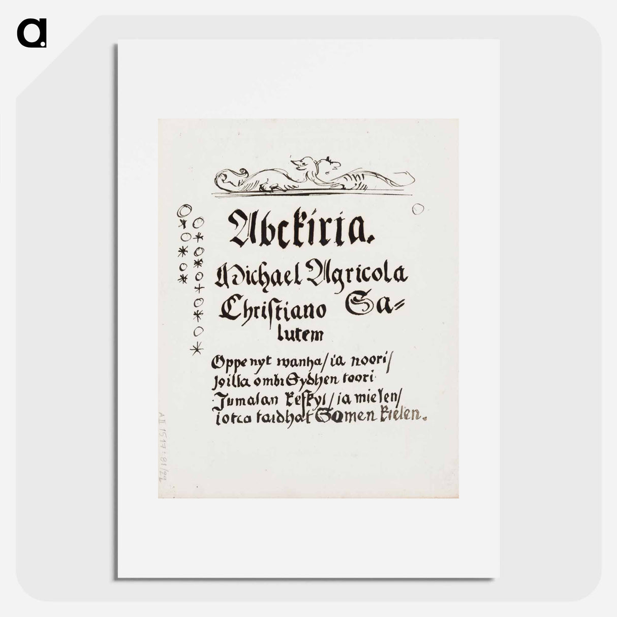 (unknown) part of a sketchbook - アルバート エーデルフェルト Poster.