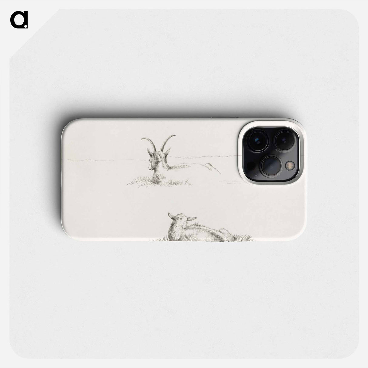 Sketches of a lying goat and a sheep - Jean Bernard Phone Case.