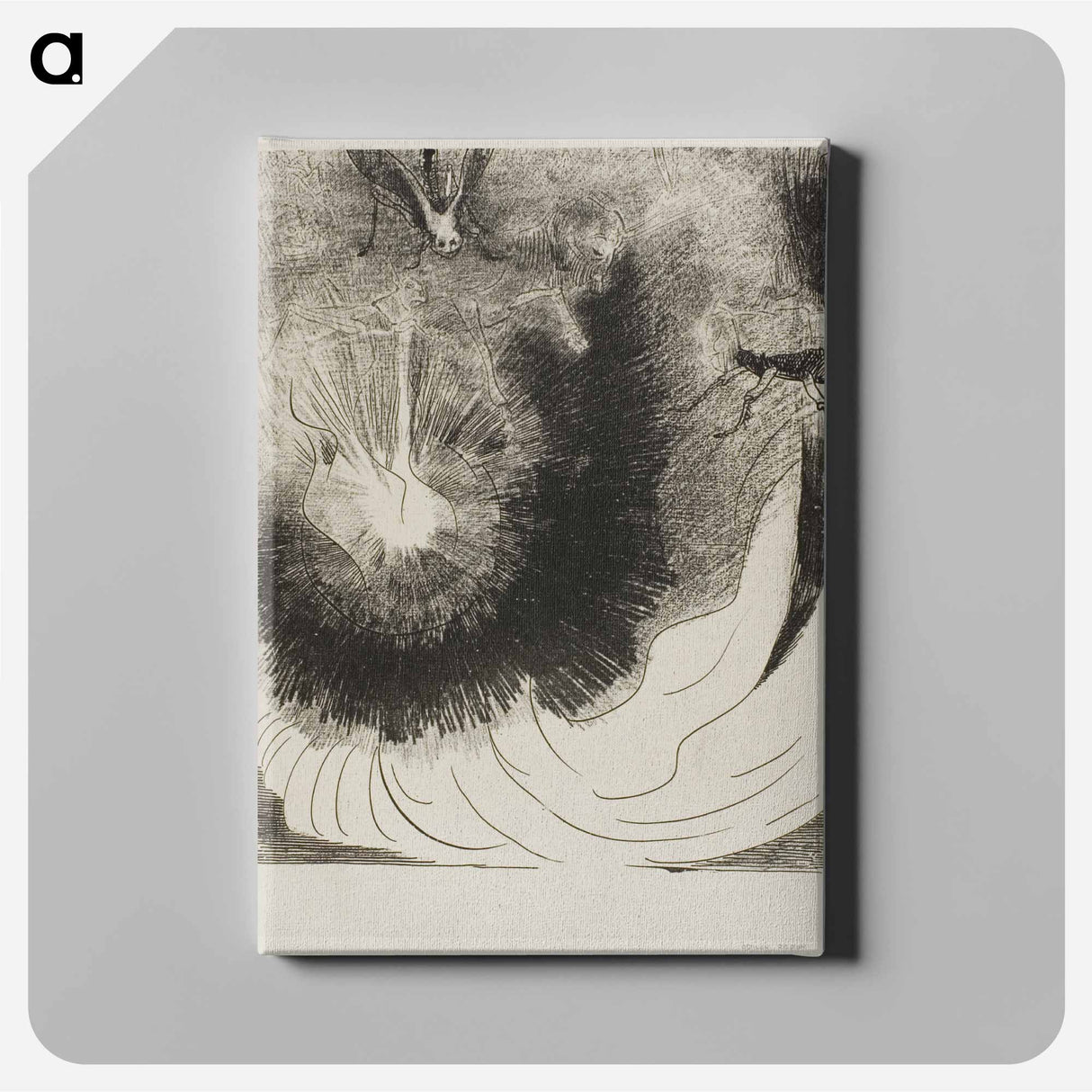アートパネル-And There Fell a Great Star From Heaven, Burning as it Were a Lamp - オディロン ルドン Canvas.