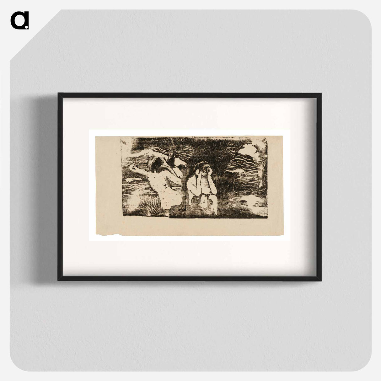 At the Black Rocks - Paul Gauguin Poster.