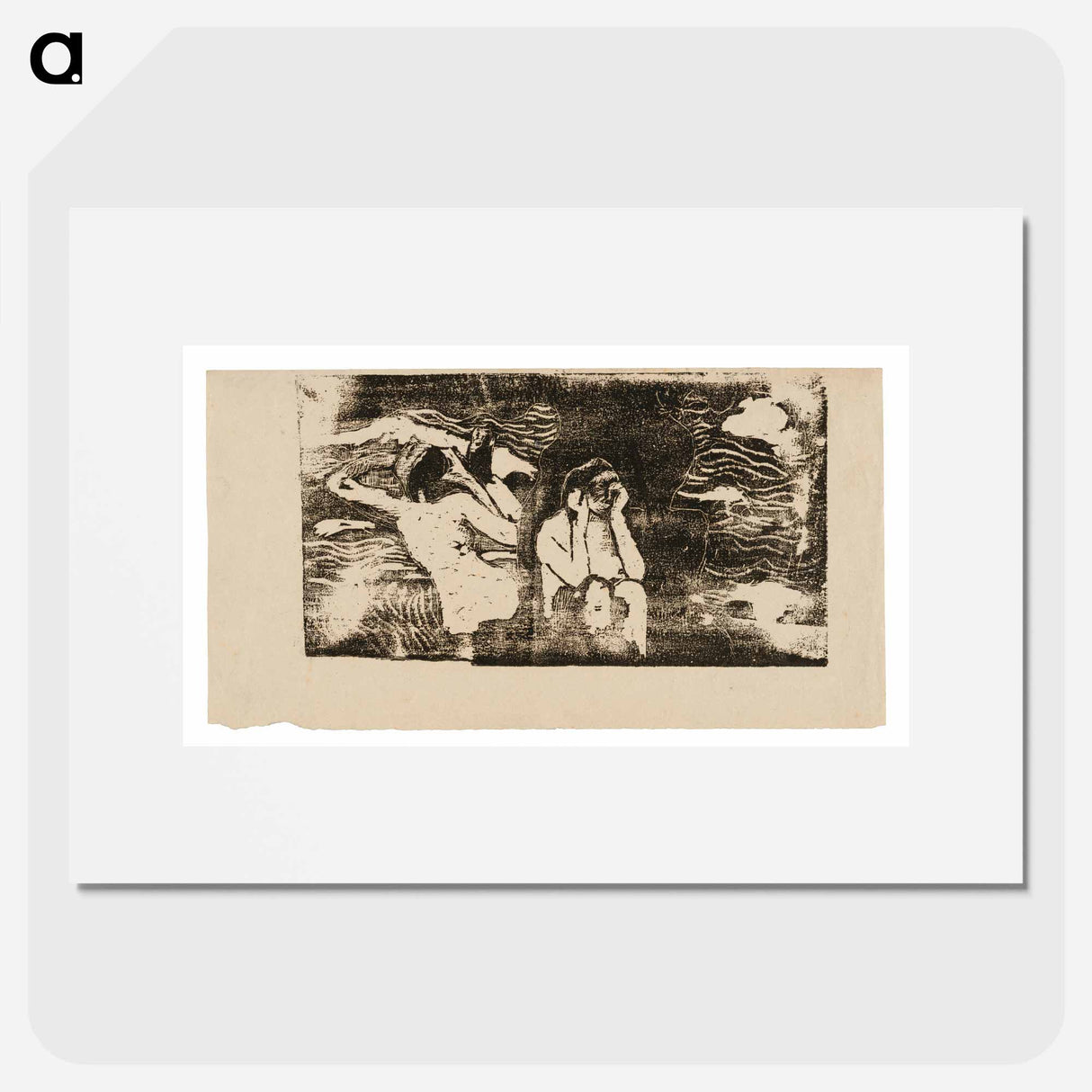 At the Black Rocks - Paul Gauguin Poster.