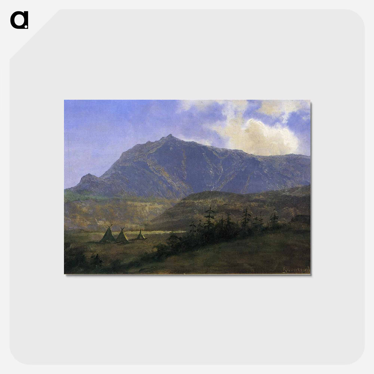 Indian Encampment - アルバート ビアスタット Postcard.