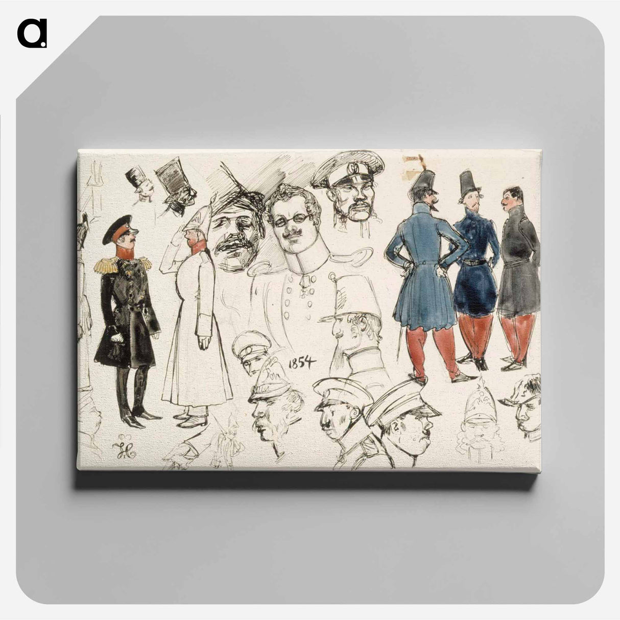 Venäläisiä - アルバート エーデルフェルト Canvas.