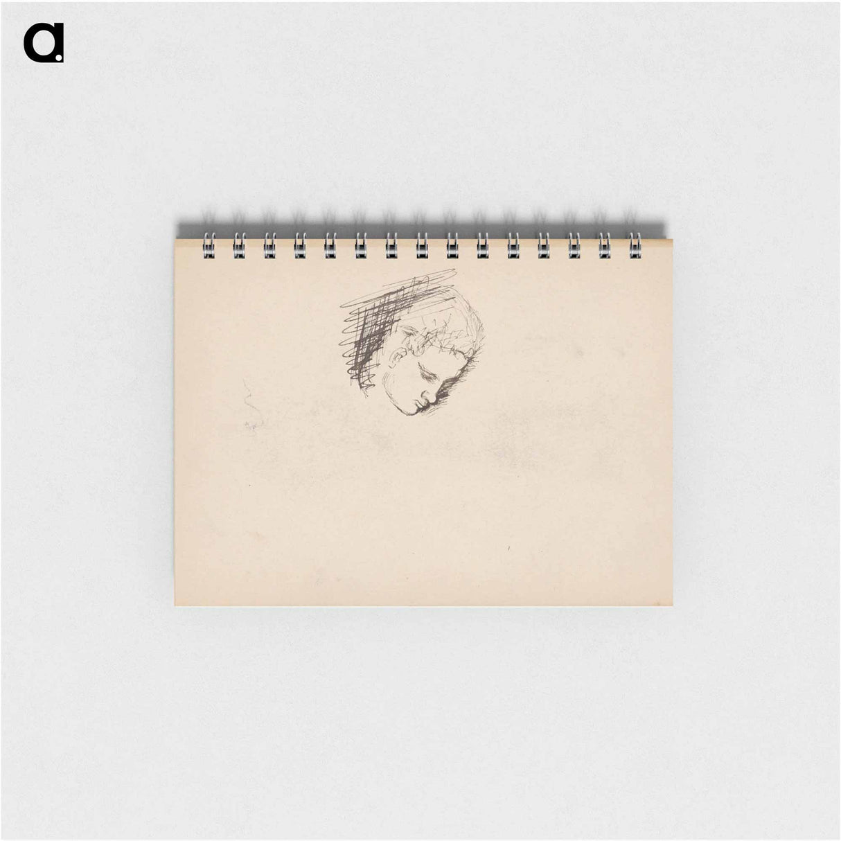 Kop van een man met gesloten ogen - ユリー デ フラーハ Memo.