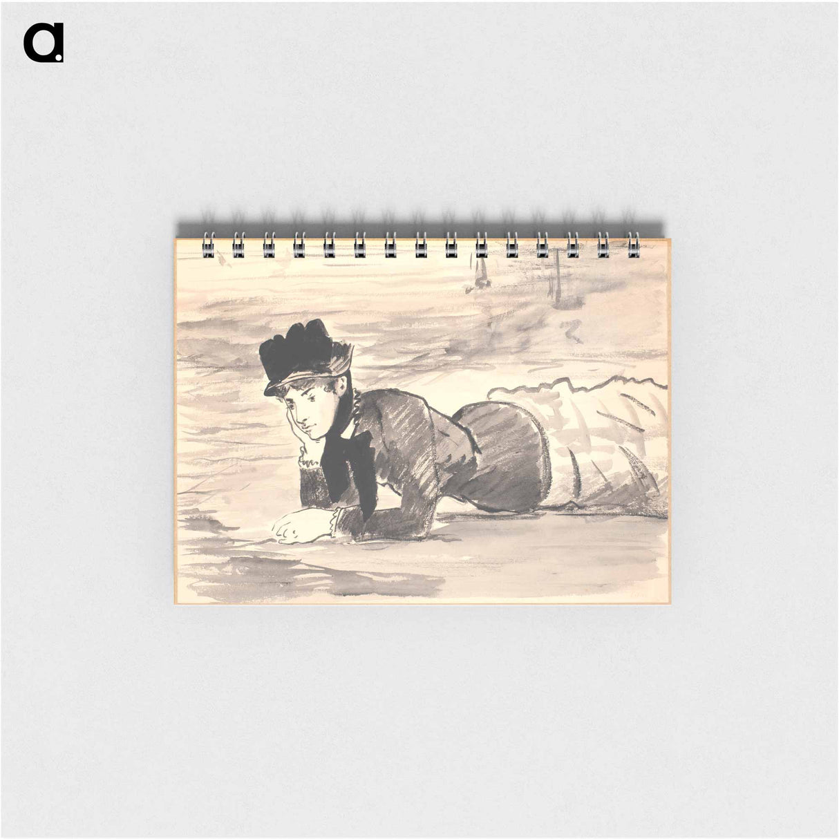 Woman Lying on the Beach - エドゥアール マネ Memo.