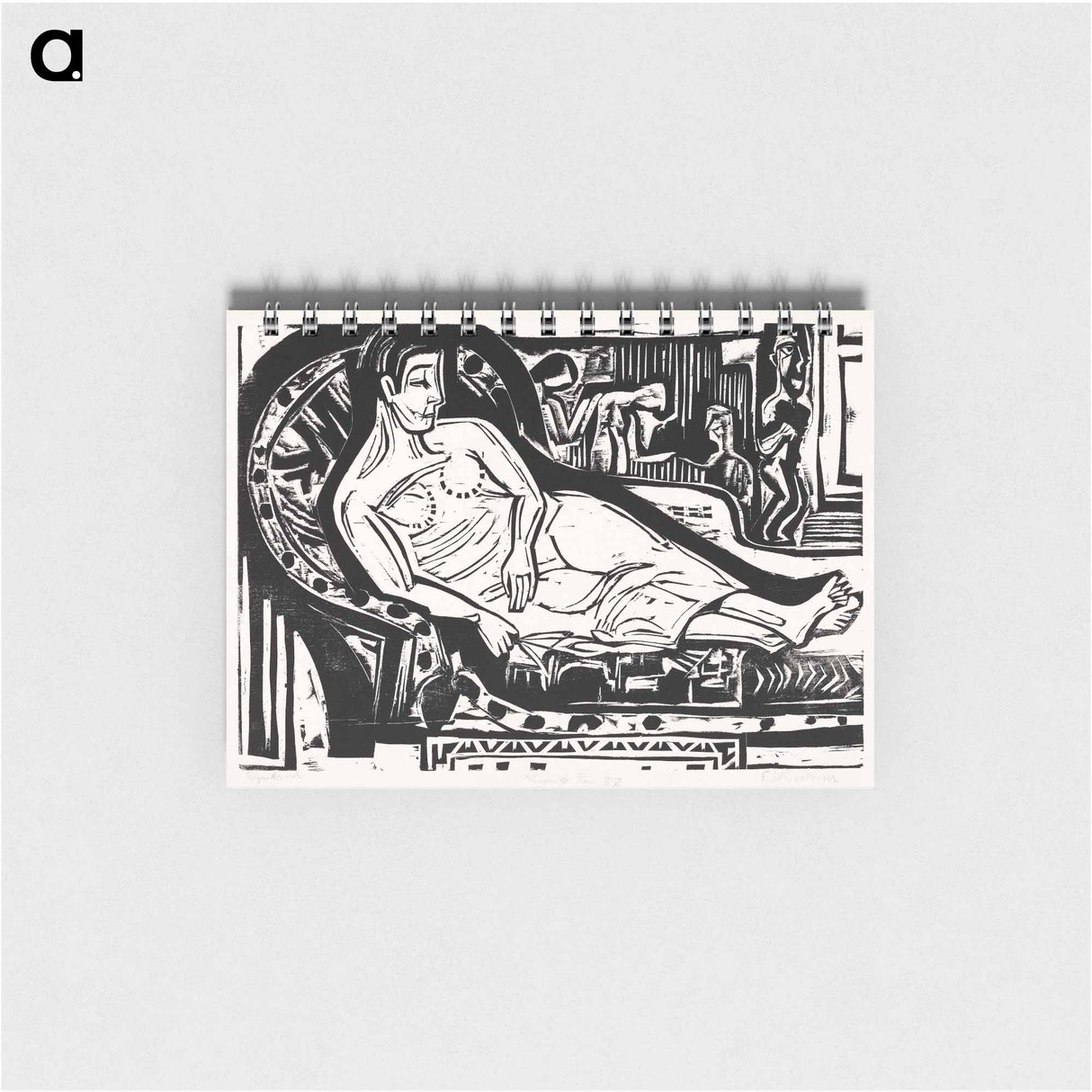 Woman Lying on a Sofa - エルンスト ルートヴィヒ キルヒナー Memo.