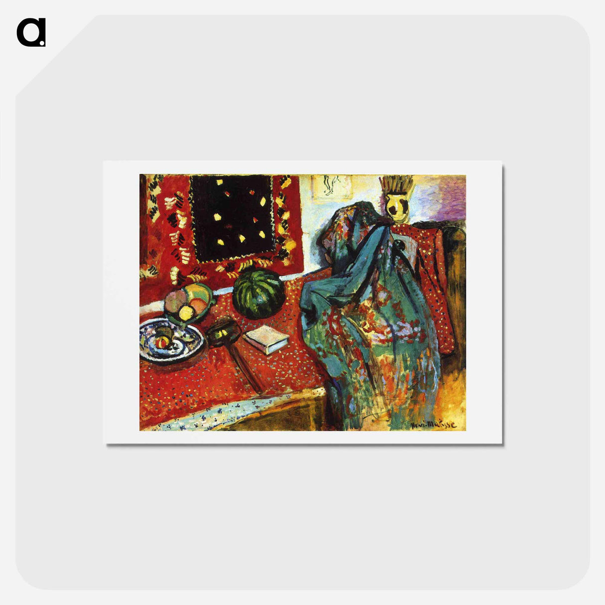 アートポストカード-Still Life with a Red Rug - アンリ マティス Postcard.