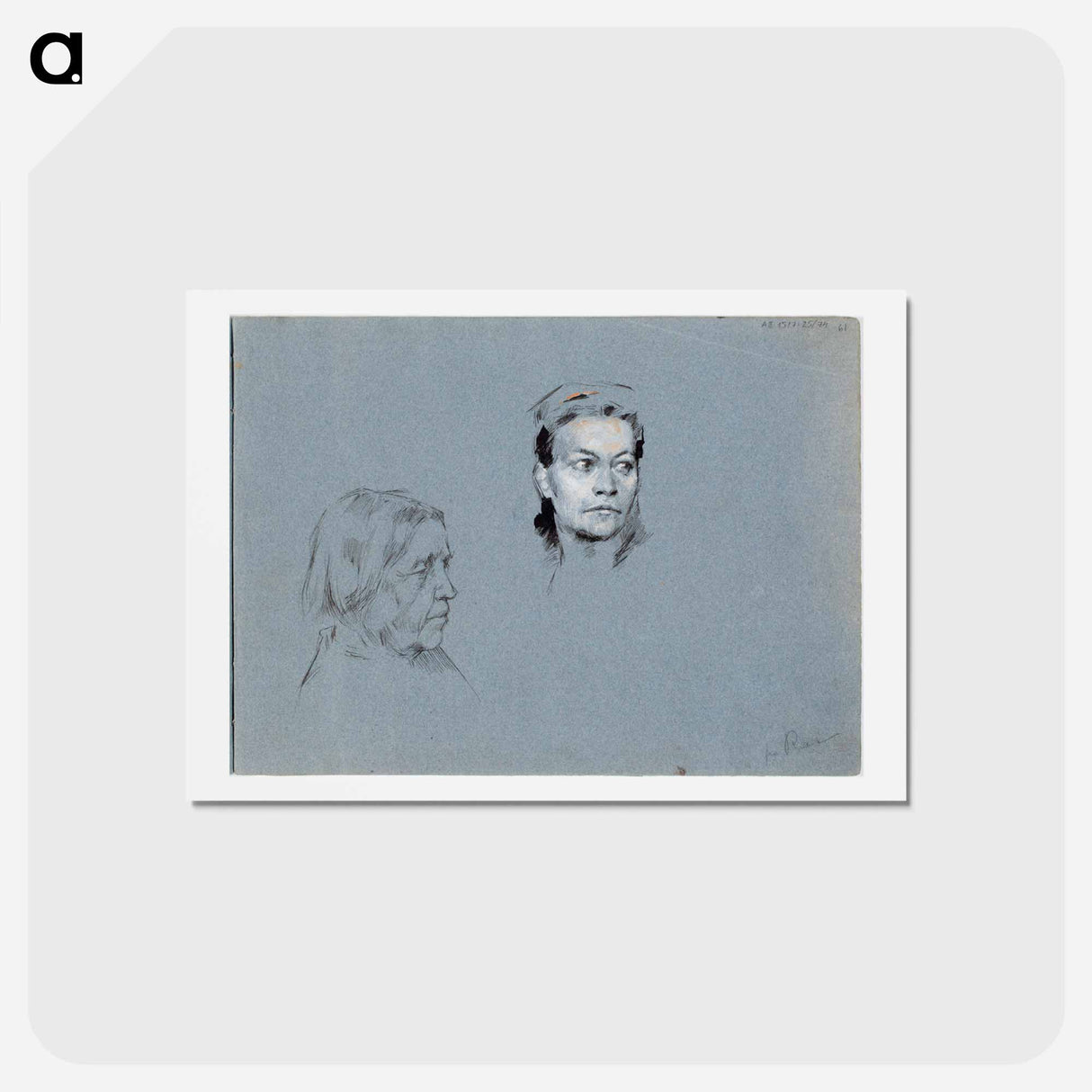 (unknown) part of a sketchbook - アルバート エーデルフェルト Postcard.