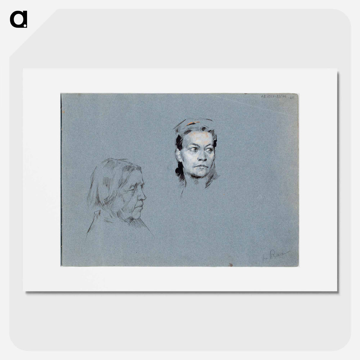 アートポスター-(unknown) part of a sketchbook - アルバート エーデルフェルト Poster.