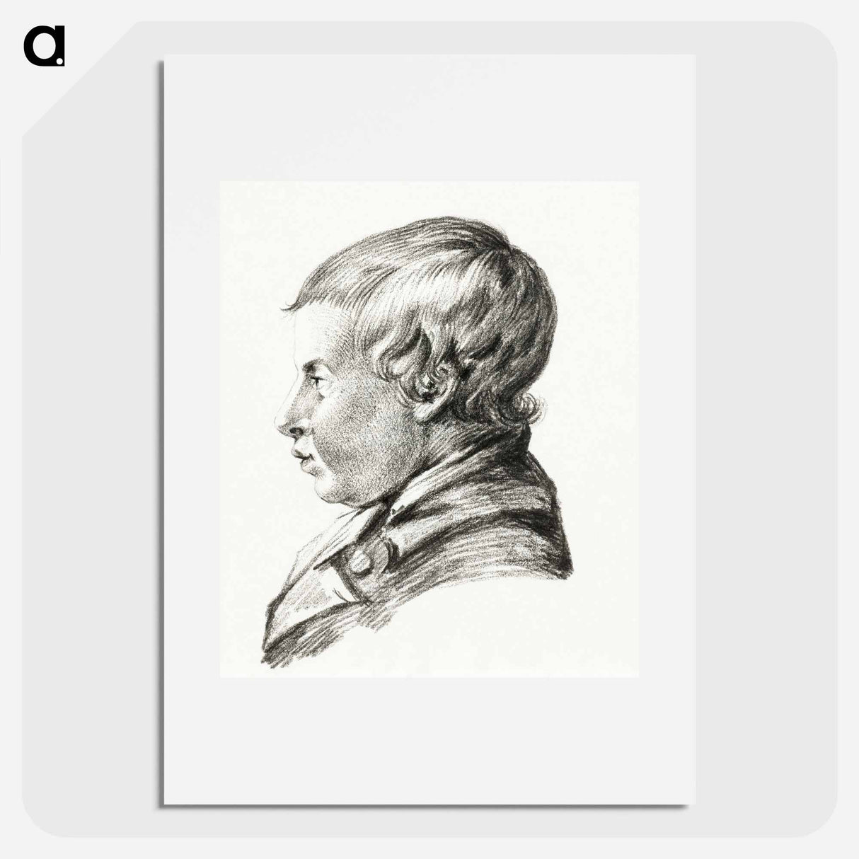 Bust of a boy - ジャン ベルナール Poster.