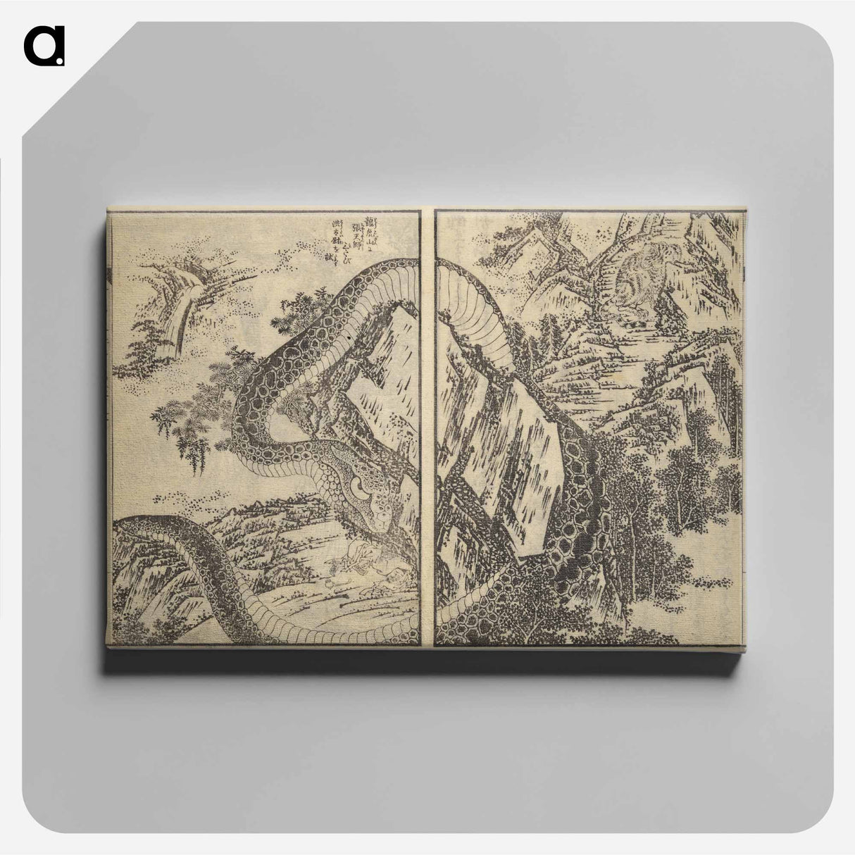 アートパネル-Collection of Short Poems in Chinese from Itako by Katsushika Hokusai - 葛飾 北斎 Canvas.