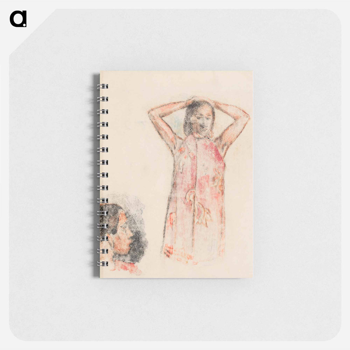 Tahitian Girl in Pink Pareu - ポール ゴーギャン Memo.