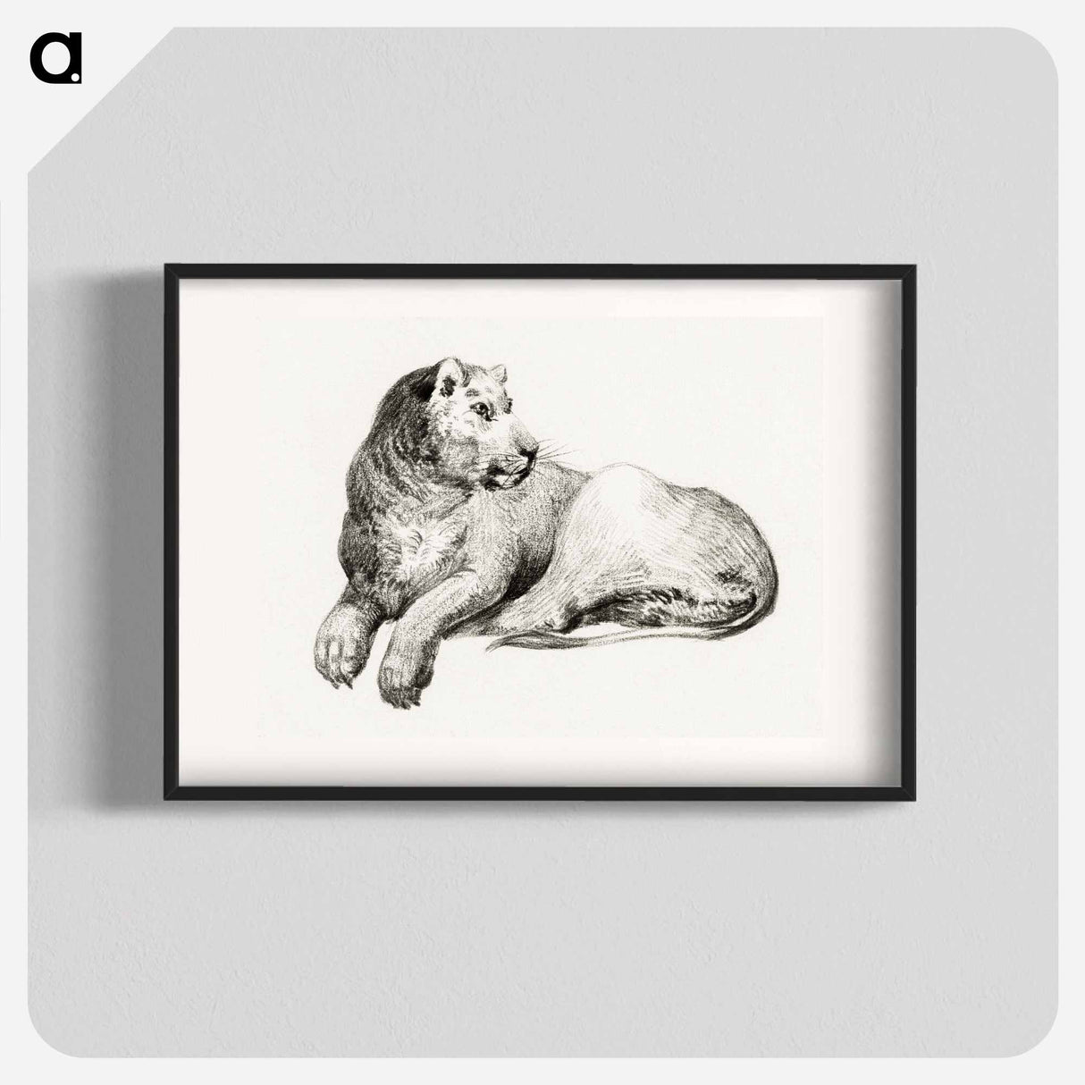 Lying lion - ジャン ベルナール Poster.