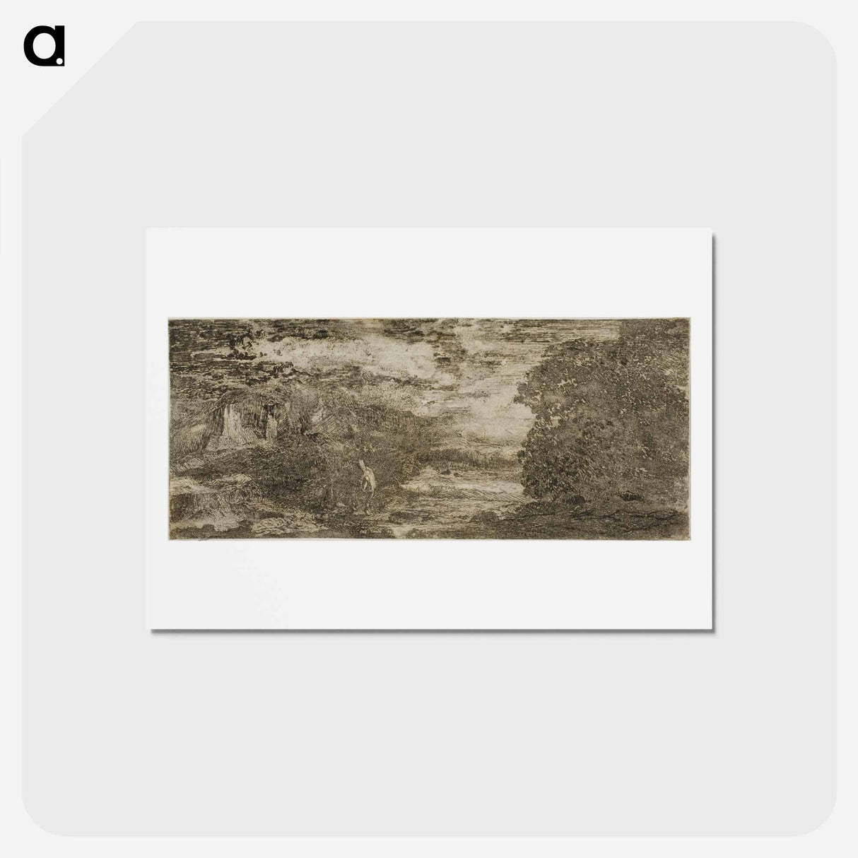 アートポストカード-Horseman Under a Stormy Sky - オディロン ルドン Postcard.