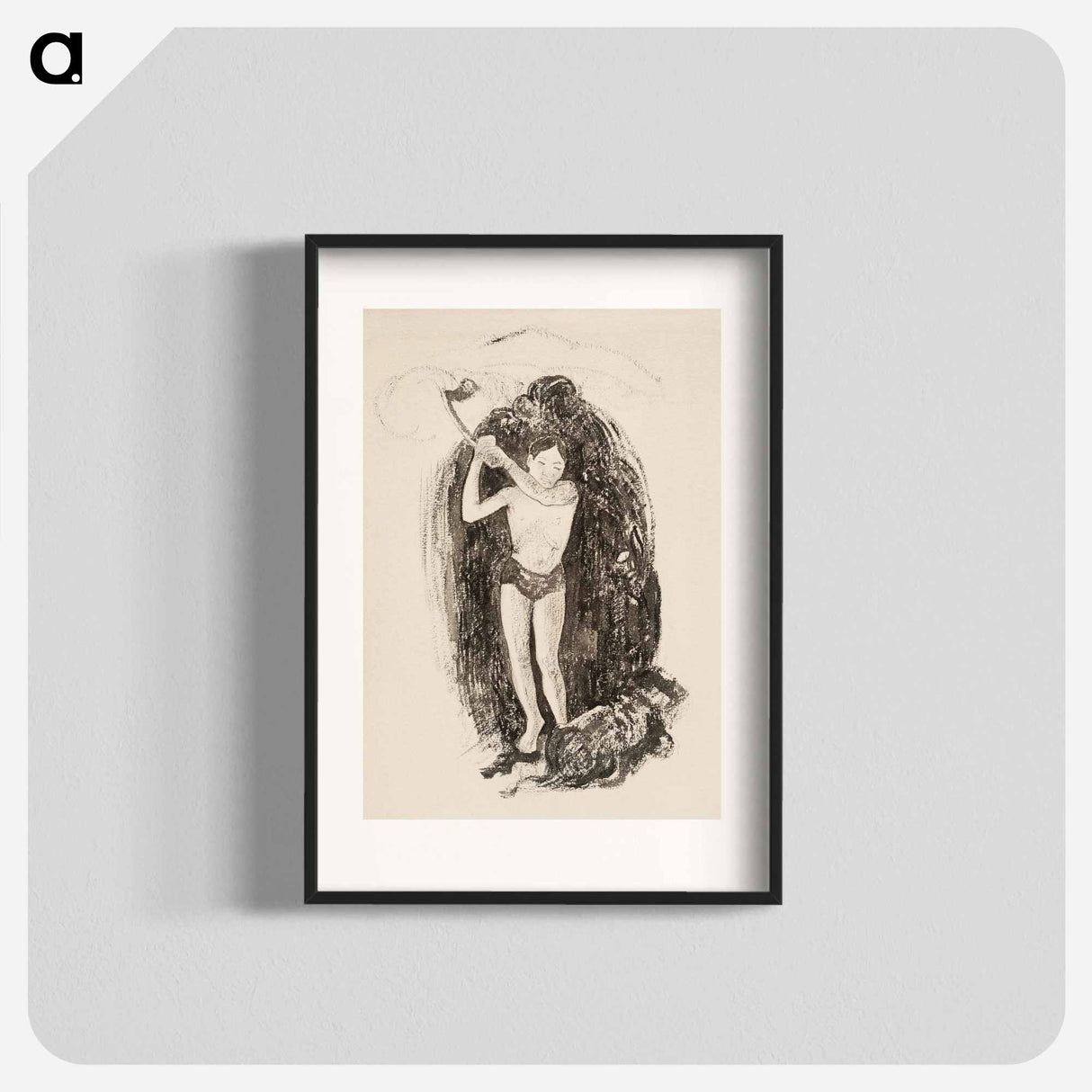 Man with an Ax - Paul Gauguin Poster.