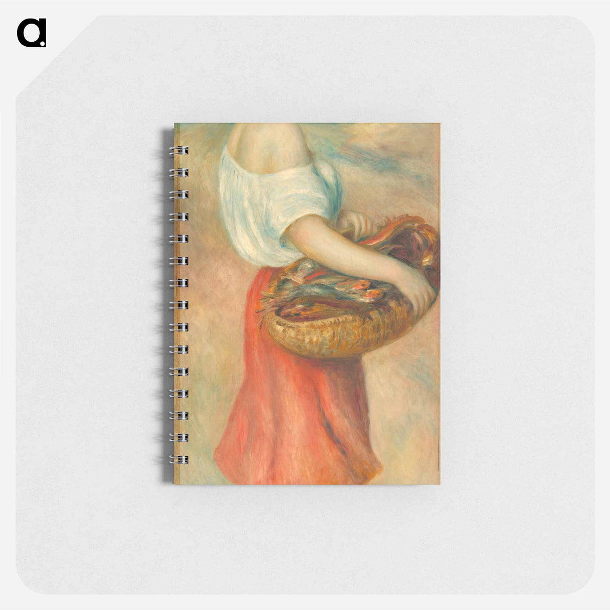 Girl with a Basket of Fish - ピエール オーギュスト ルノワール Memo.