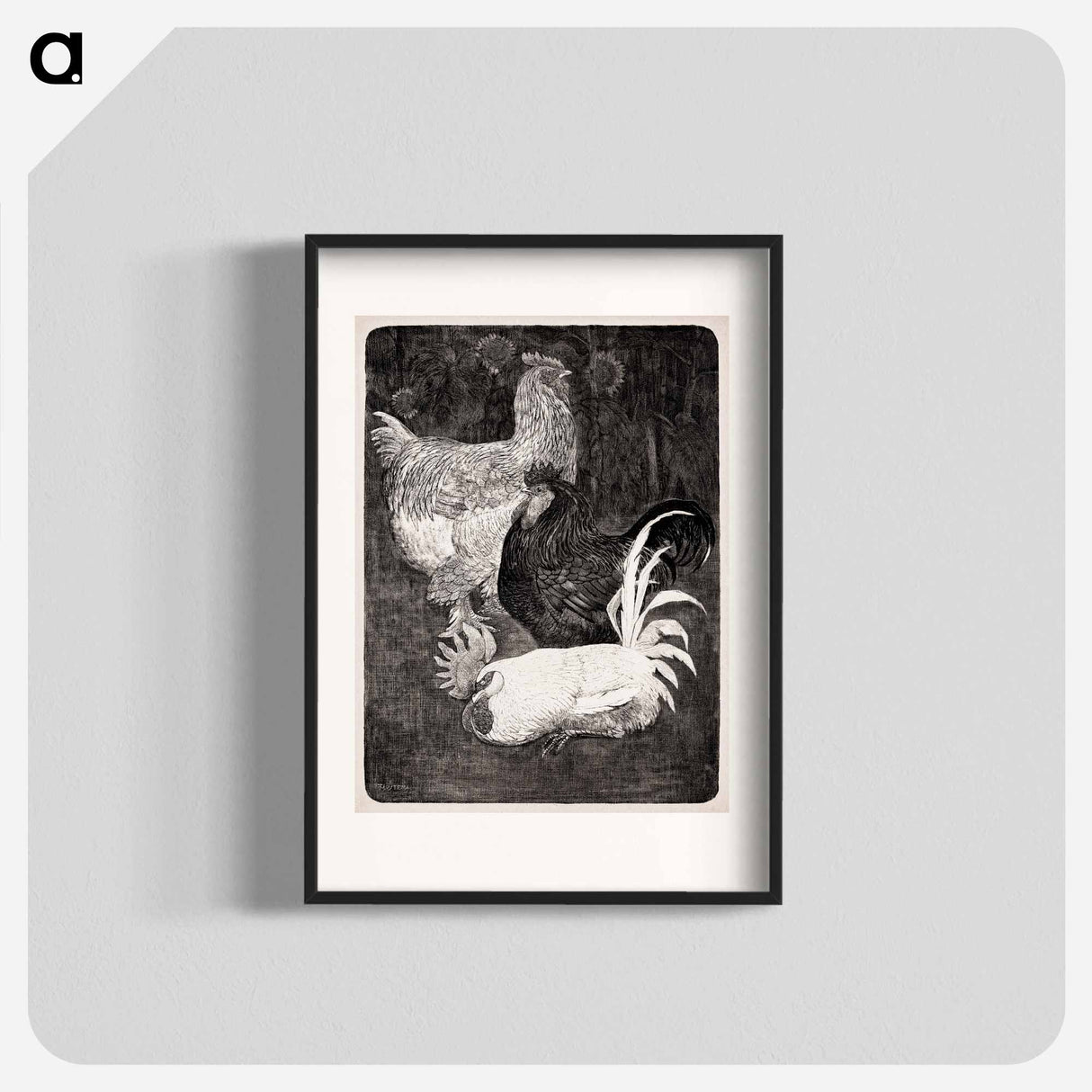 Drie hanen - Theo van Hoytema Poster.