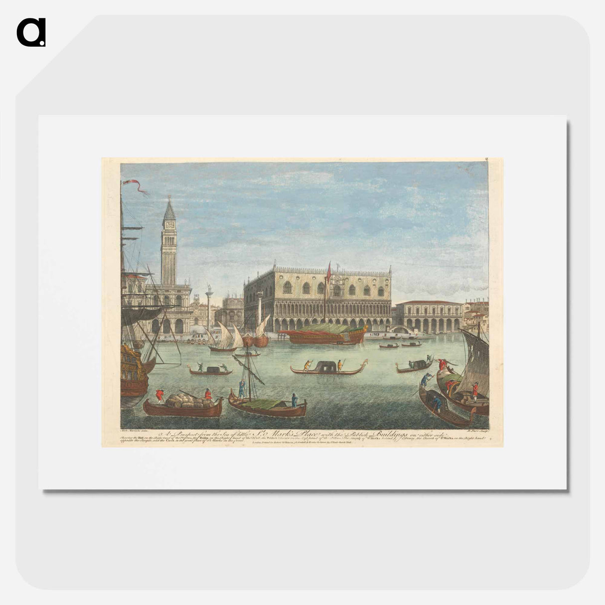 アートポスター-A Prospect from the Sea of little St. Mark's Place with the Publick Buildings on either side.
- イェール大学アートギャラリー Poster.
