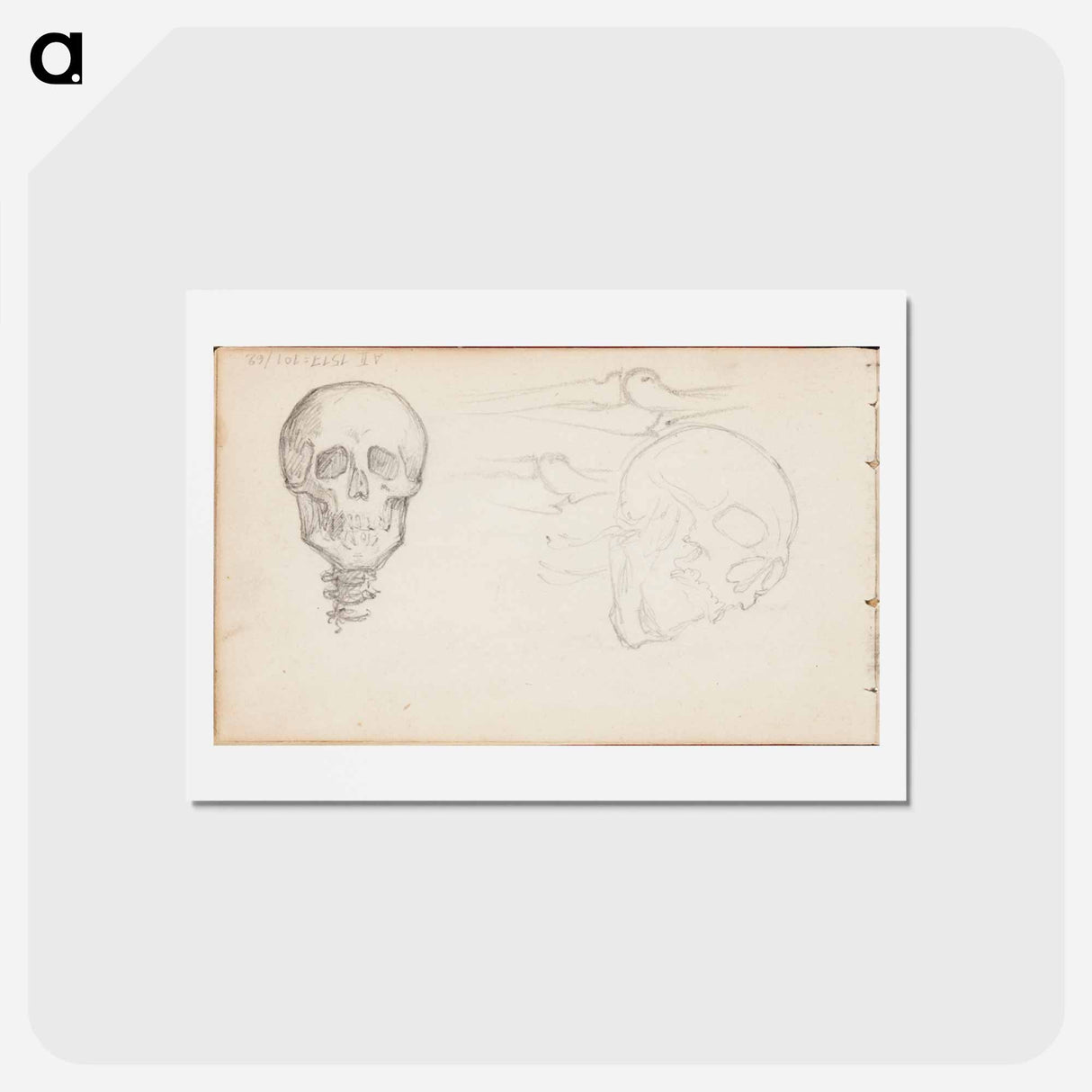 アートポストカード-(unknown) part of a sketchbook - アルバート エーデルフェルト Postcard.