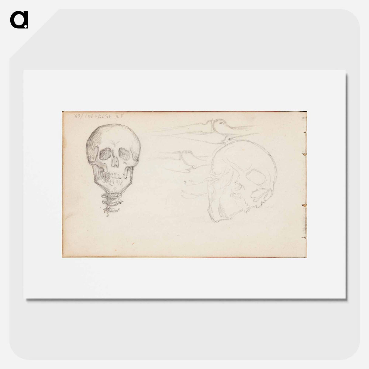 (unknown) part of a sketchbook - アルバート エーデルフェルト Poster.