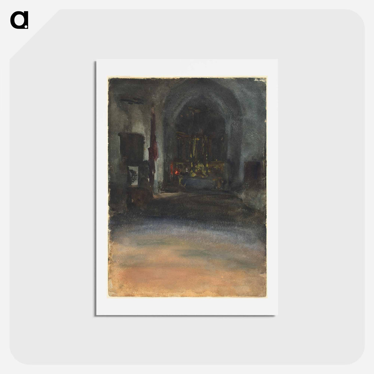 アートポストカード-Spanish Church Interior - ジョン シンガー サージェント Postcard.