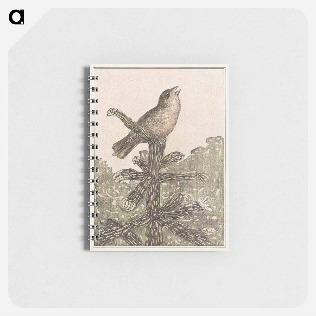 Zingende vogel op naaldboom - テオ ヴァン ホイテマ Memo.