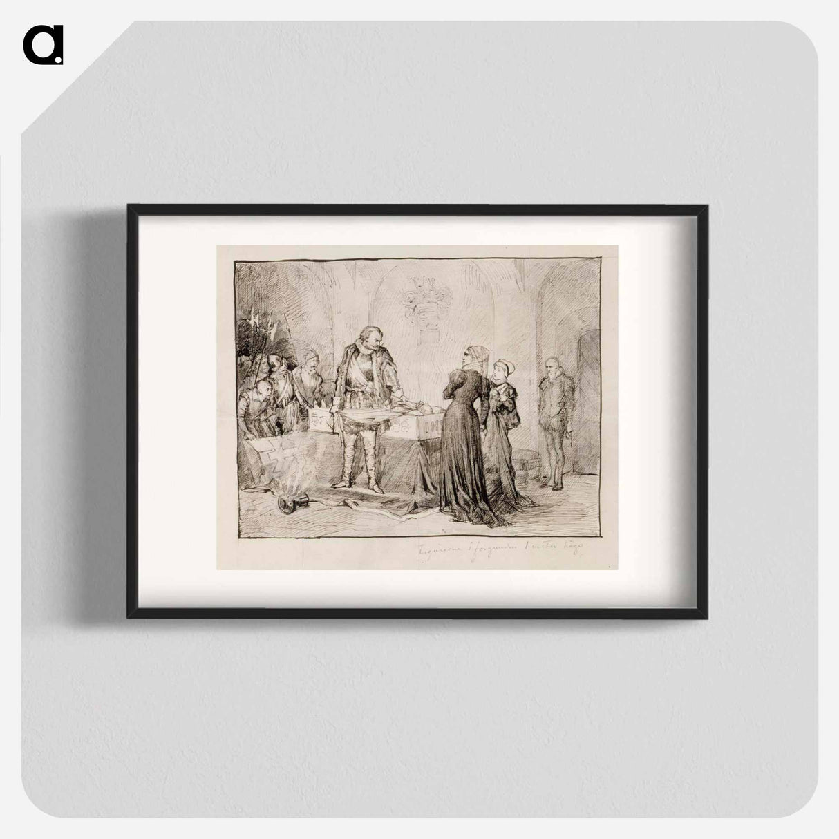 Kaarle-herttua herjaa klaus flemingin ruumista, sommitteluharjoitelma - アルバート エーデルフェルト Poster.