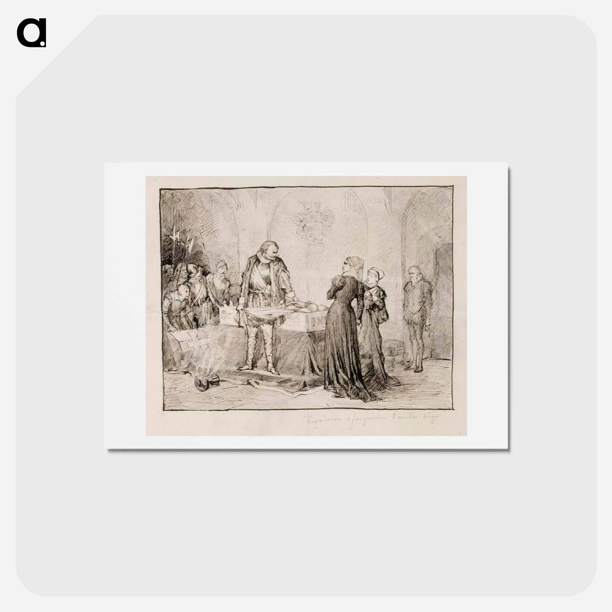 Kaarle-herttua herjaa klaus flemingin ruumista, sommitteluharjoitelma - アルバート エーデルフェルト Postcard.