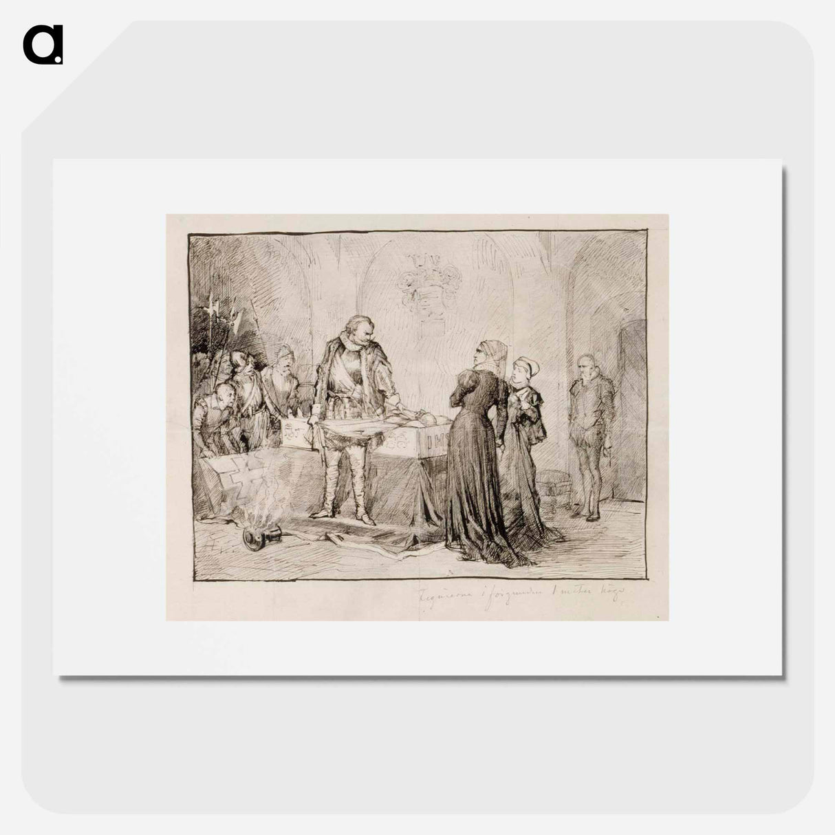 Kaarle-herttua herjaa klaus flemingin ruumista, sommitteluharjoitelma - アルバート エーデルフェルト Poster.