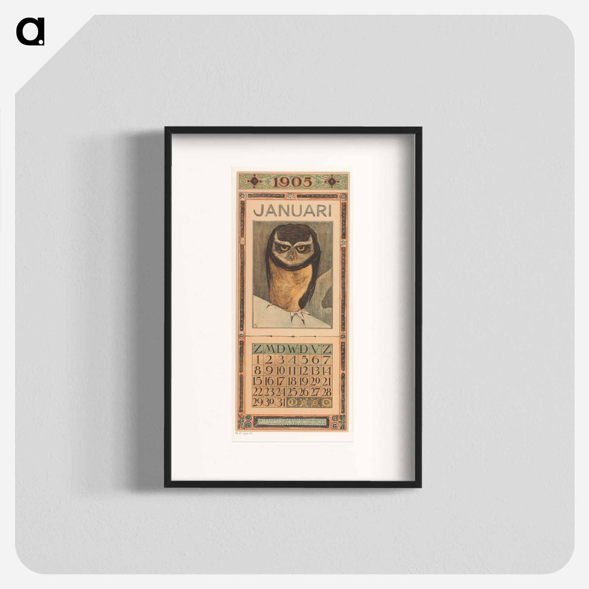 Calendar January 2019 - Theo van Hoytema Poster.