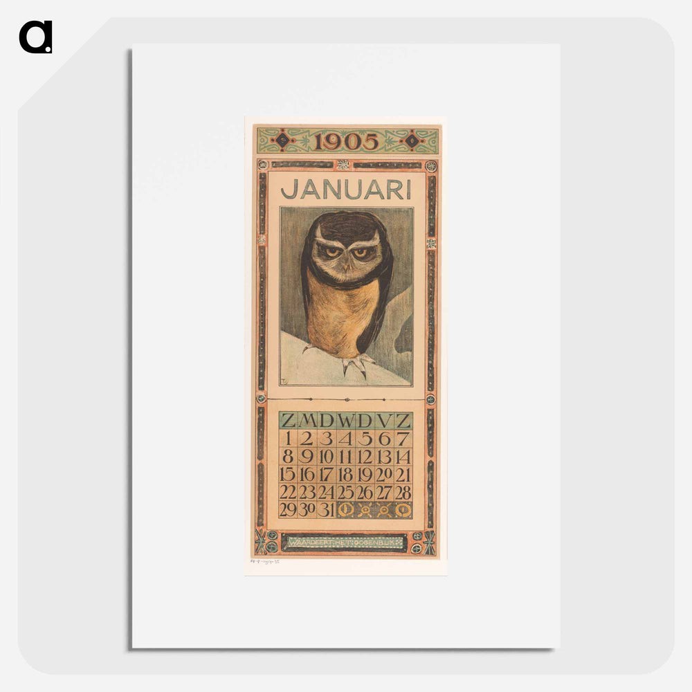 Calendar January 2019 - Theo van Hoytema Poster.