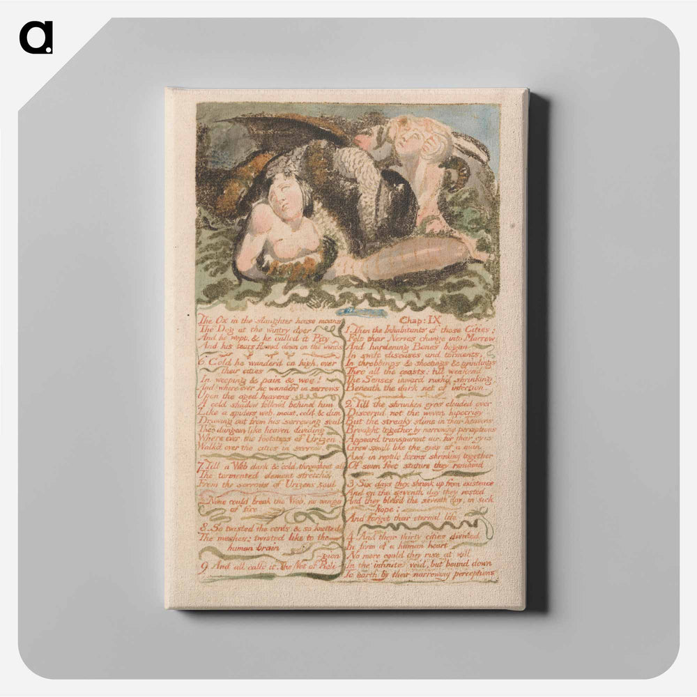 The Ox in the Slaughter House Moans.... - William Blake Canvas.