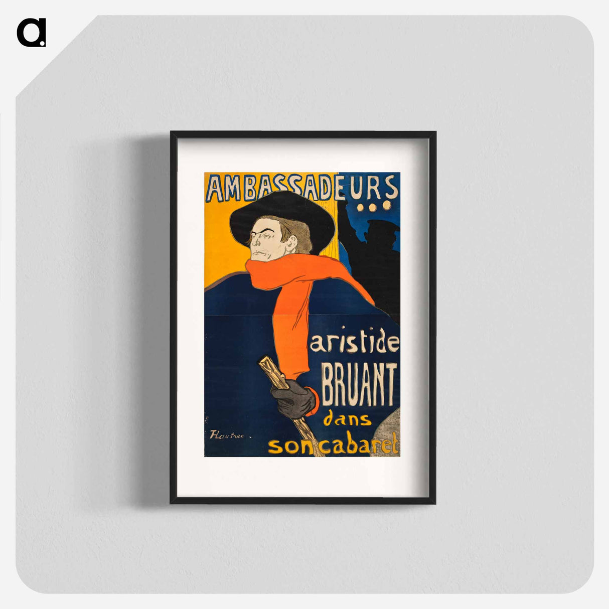 アートポスター-Ambassadeurs: Aristide Bruant - アンリ ド トゥールーズ ロートレック Poster.