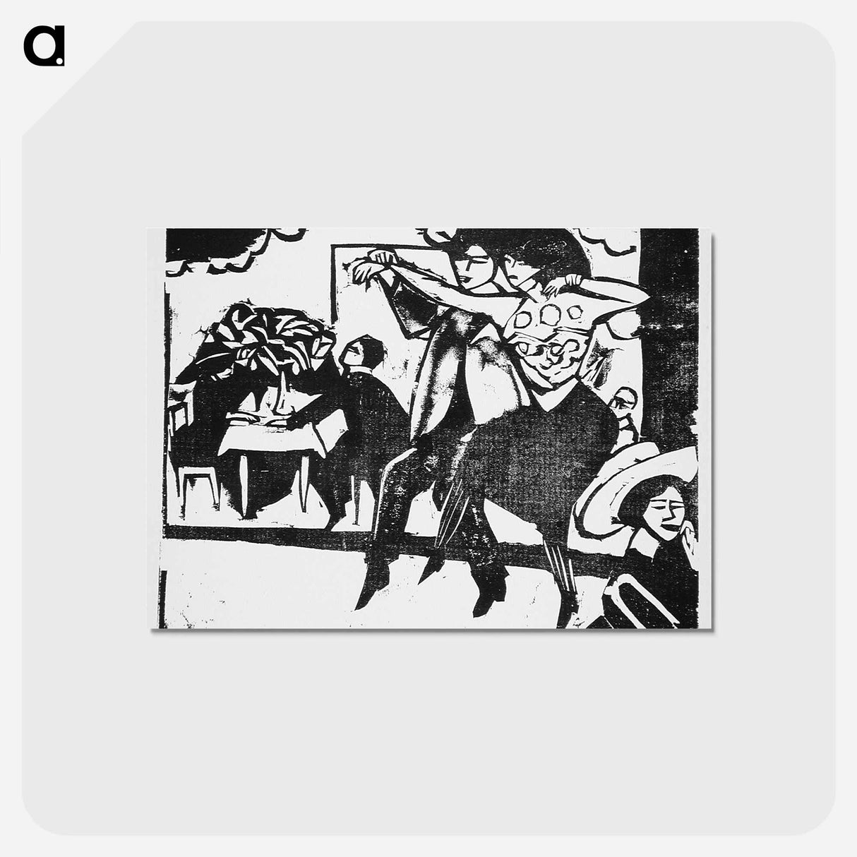アートポストカード-Dance hall - エルンスト ルートヴィヒ キルヒナー Postcard.