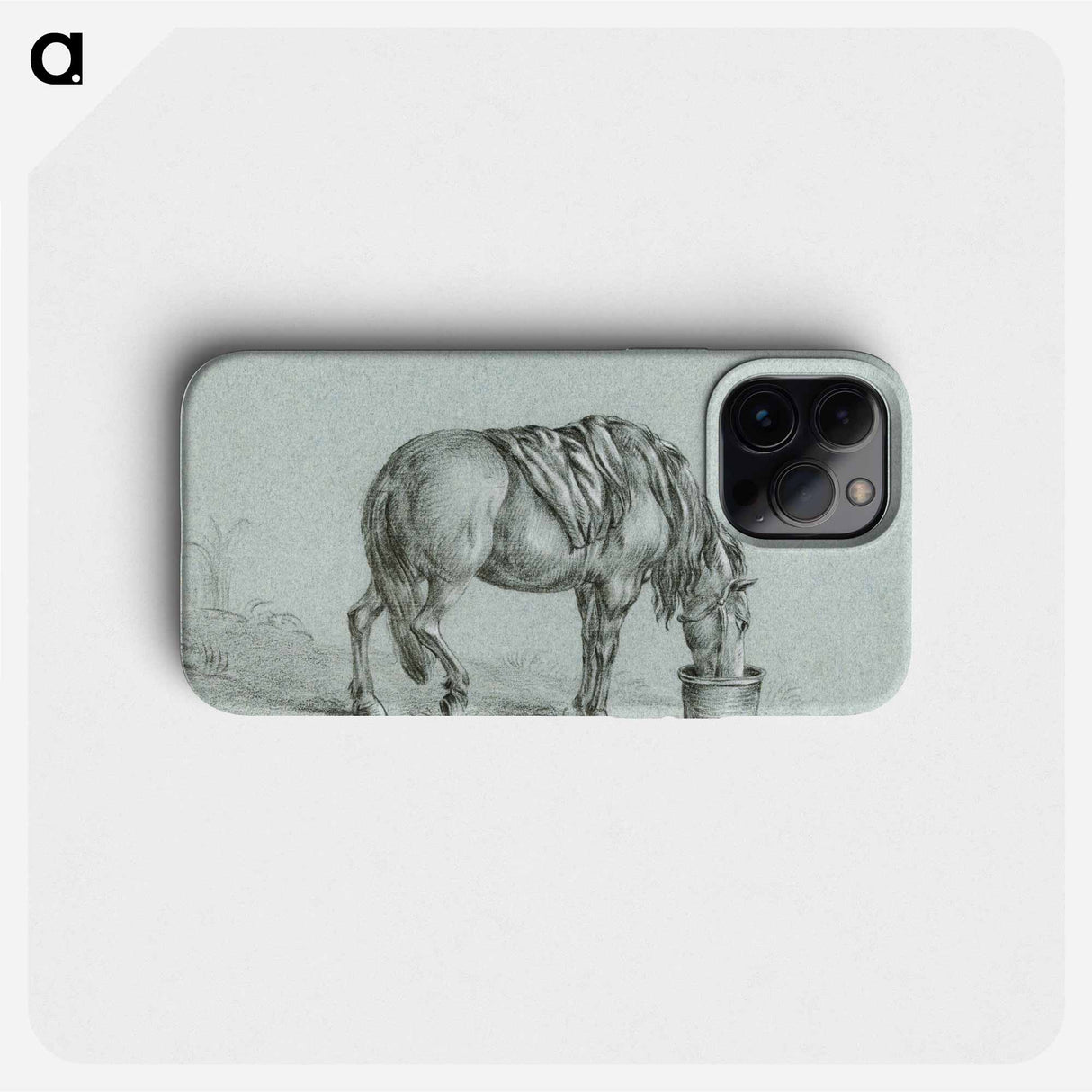 Horse eating from a bin - ジャン ベルナール Phone Case.