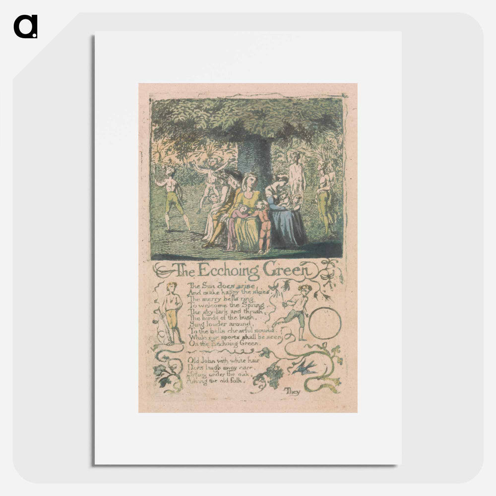 The Ecchoing Green - William Blake Poster.