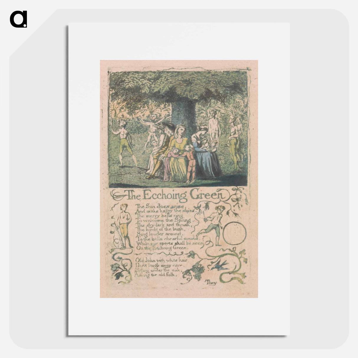 The Ecchoing Green - William Blake Poster.