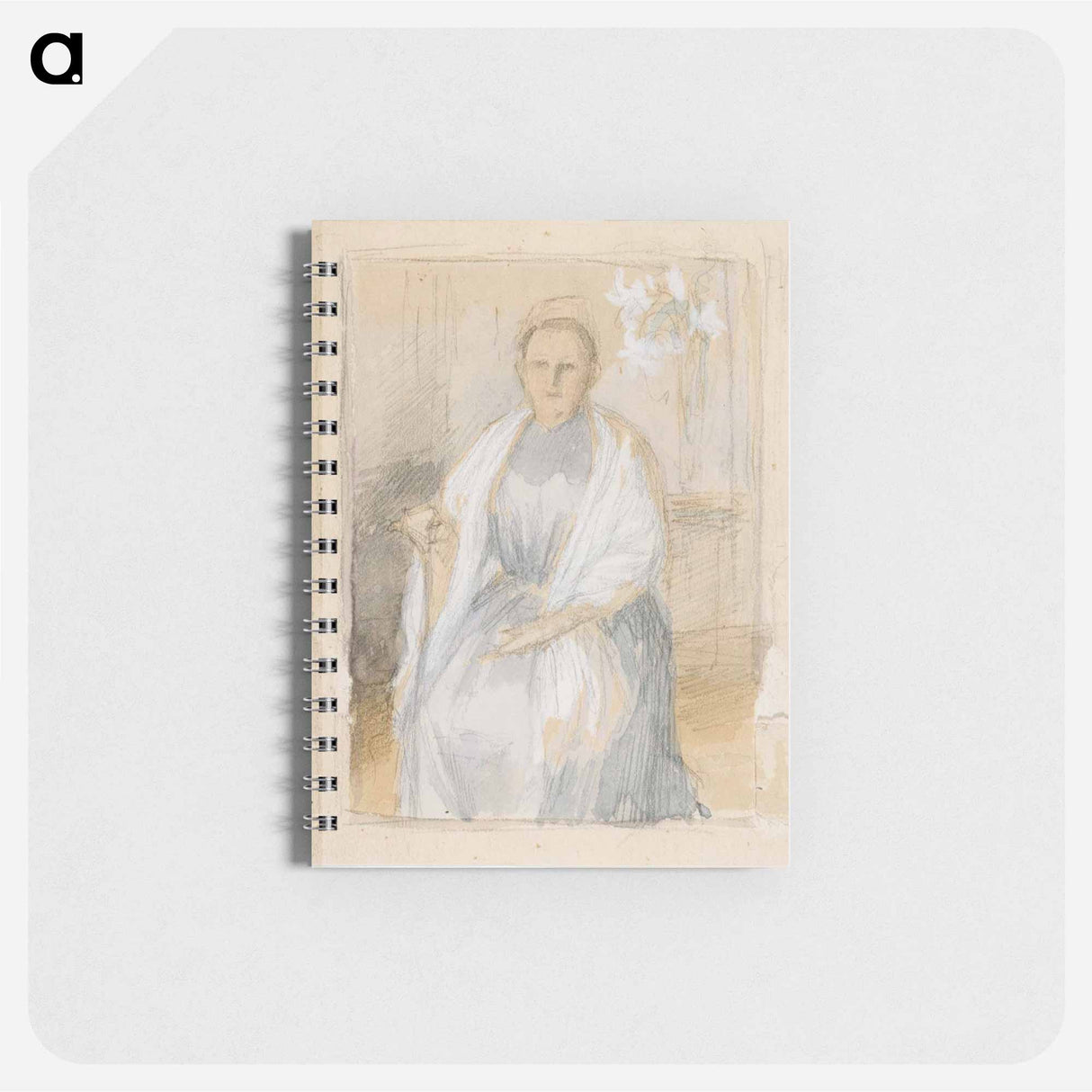 Portrait of Mrs. Anna Sinebrychoff, sketch - アルバート エーデルフェルト Memo.