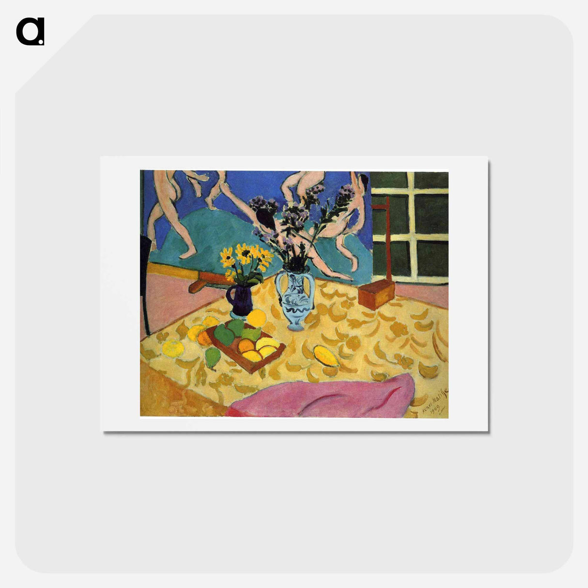 アートポストカード-Still Life with 'Dance' - アンリ マティス Postcard.