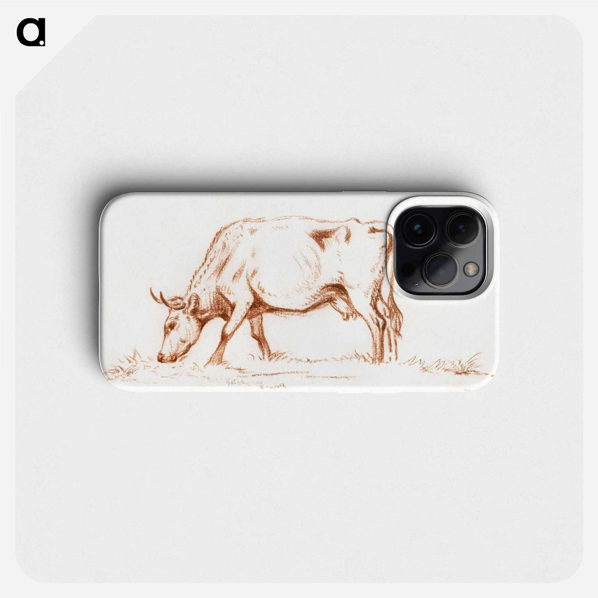 Grazing cow - Jean Bernard Phone Case.