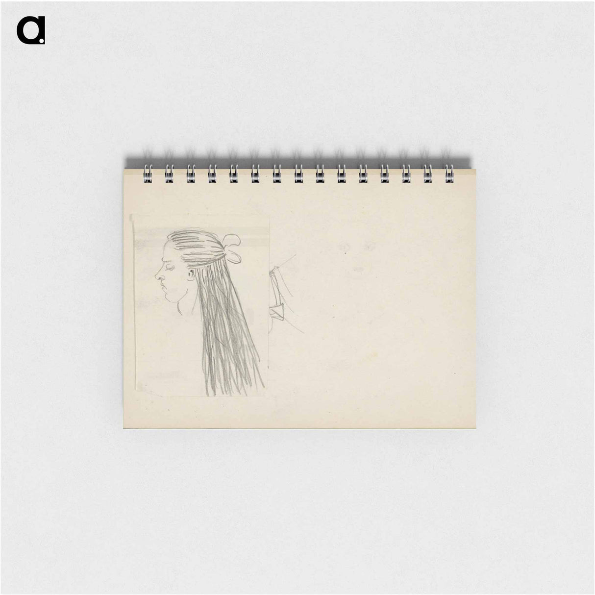 Kop van een meisje met haar lange haren in een strik - ユリー デ フラーハ Memo.