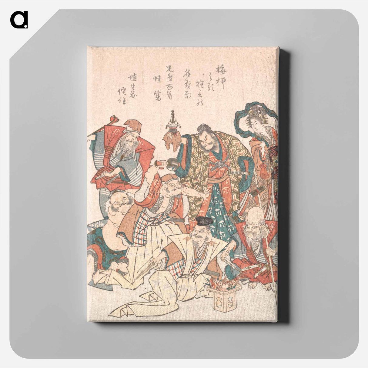 アートパネル-Seven Gods of Good Fortune - 葛飾 北斎 Canvas.
