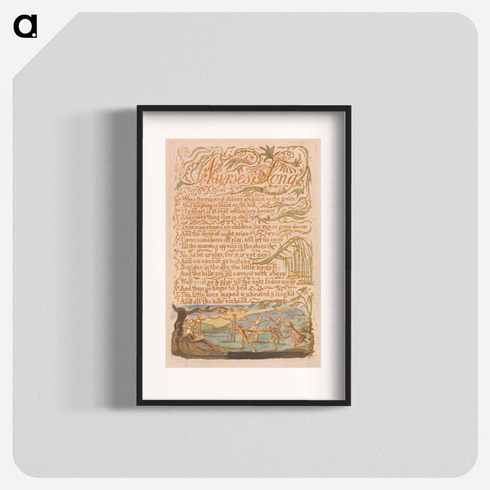 Nurse's Song - William Blake Poster.