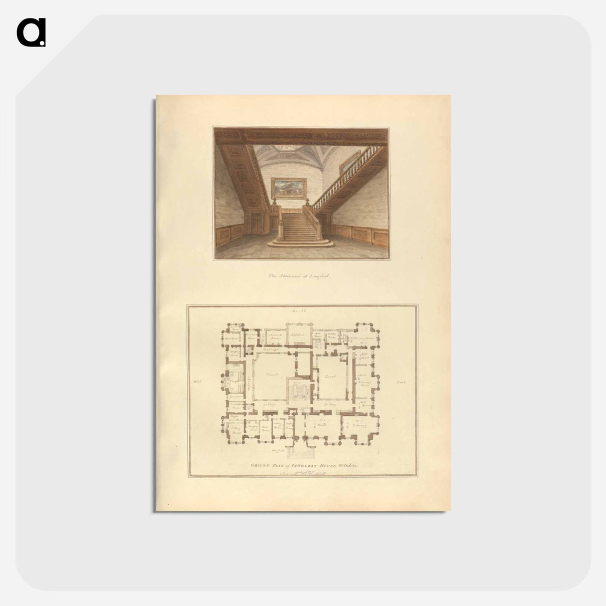アートポストカード-The Staircase at Longleat / Ground Plan of Longleat House, Wiltshire
- イェール大学アートギャラリー Postcard.
