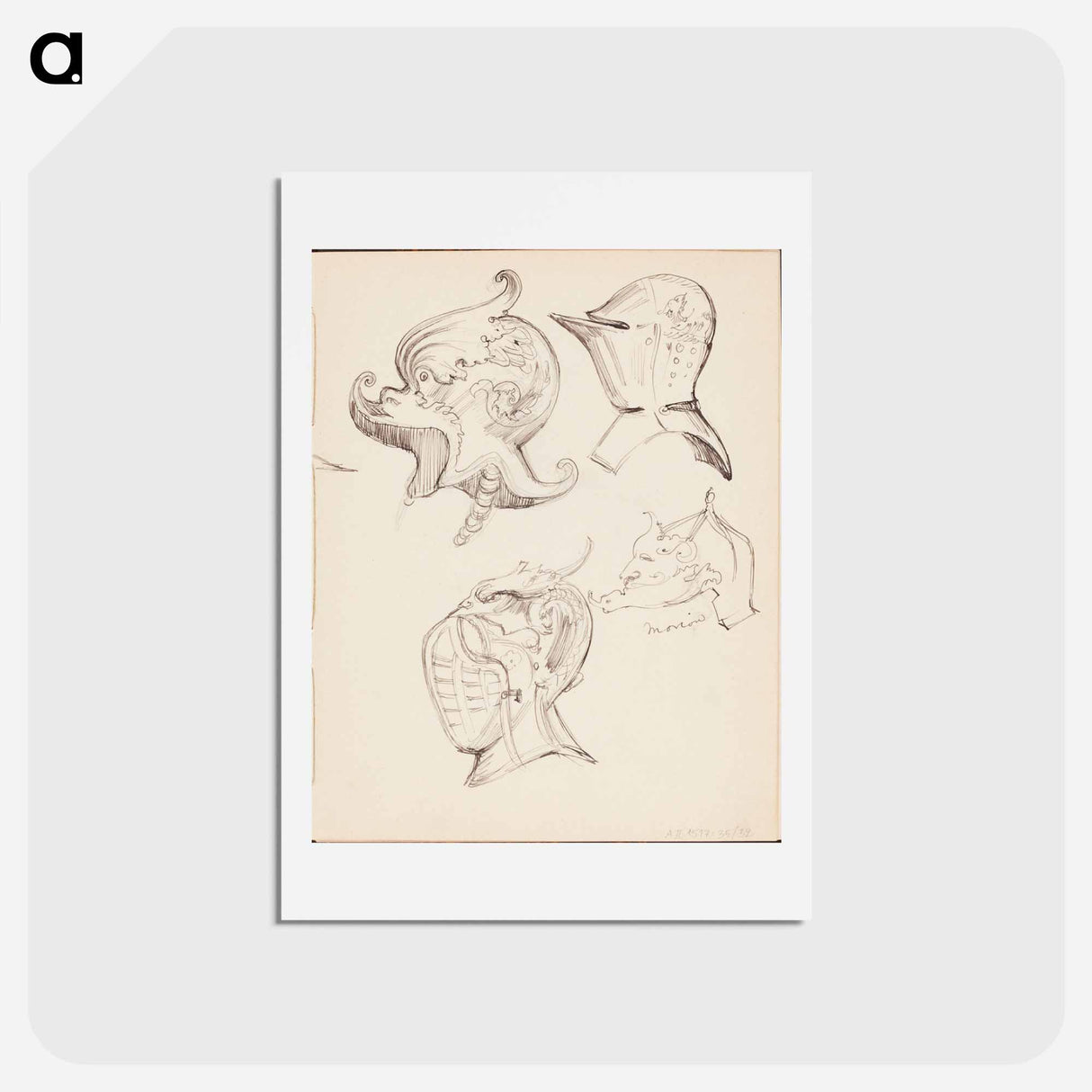 (unknown) part of a sketchbook - アルバート エーデルフェルト Postcard.