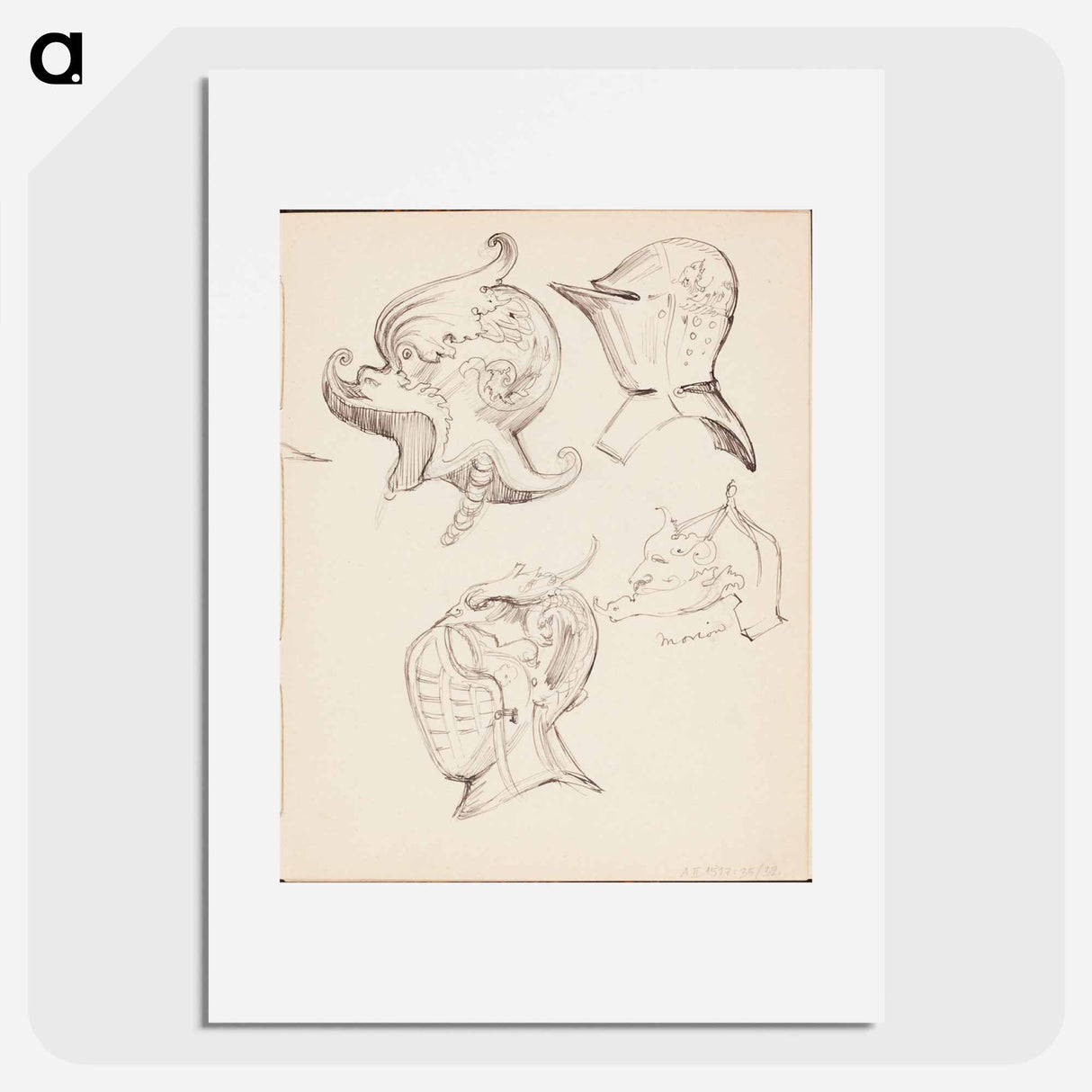 (unknown) part of a sketchbook - アルバート エーデルフェルト Poster.