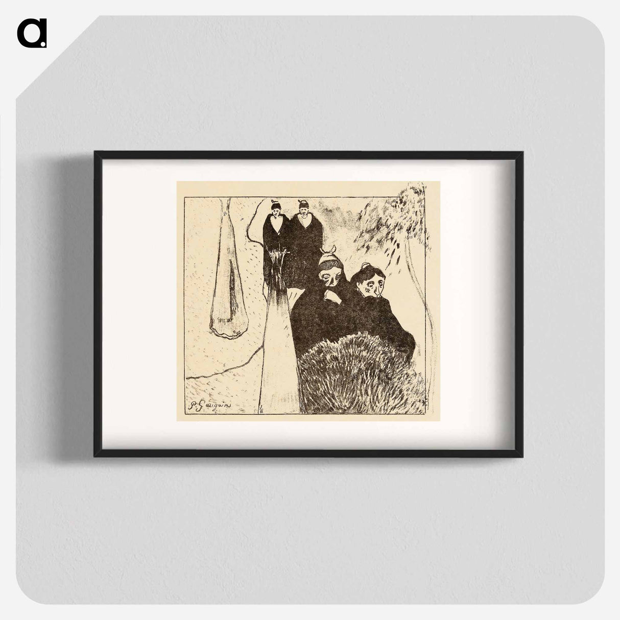 アートポスター-Old Women of Arles - ポール ゴーギャン Poster.